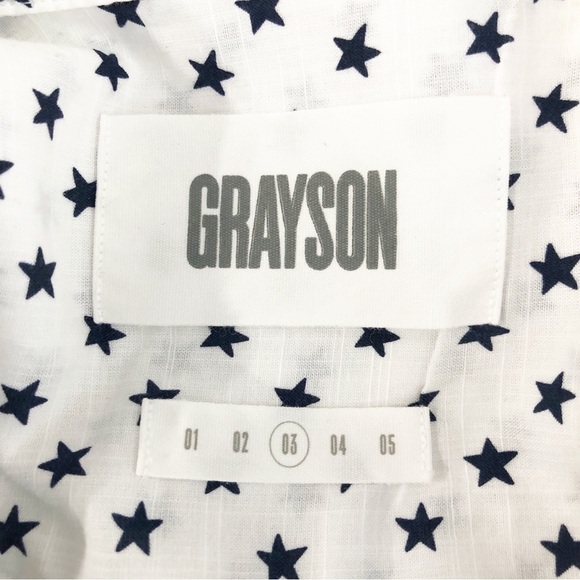 Anthropologie. Grayson, the hero with navy blue stars, button down shirt. - Picture 4 of 9